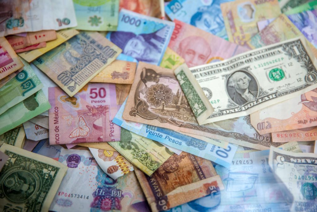 money currency from different countries of the world