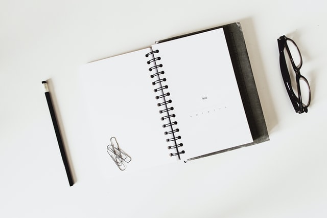 Notebook with basic stationary
