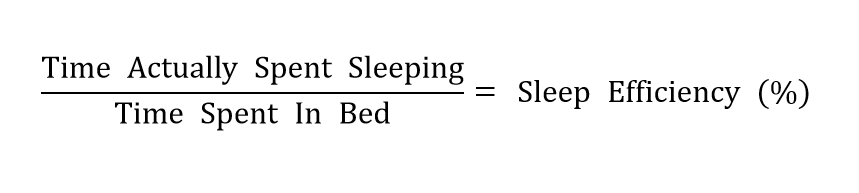 Sleep efficiency equation
